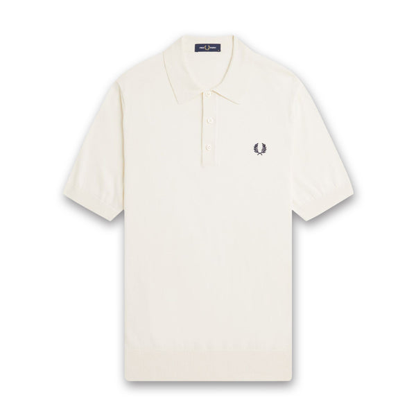 Fred Perry - Knitted Polo in Ecru | Nigel Clare