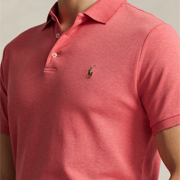 Ralph Lauren Custom Slim Fit Soft Cotton Polo Shirt in Pink Nigel Clare