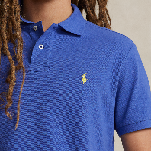 Ralph Lauren - Custom Slim Fit Mesh Polo Shirt in Royal Blue