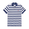 Ralph Lauren - Custom Slim Fit Striped Polo Shirt in White/Navy - Nigel Clare