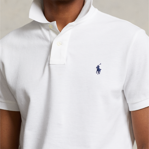 Ralph Lauren - Custom Slim Fit Mesh Polo Shirt in White
