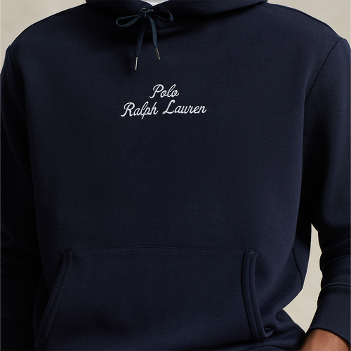 Ralph Lauren - Signature Logo Double-Knit Hoodie in Navy - Nigel Clare