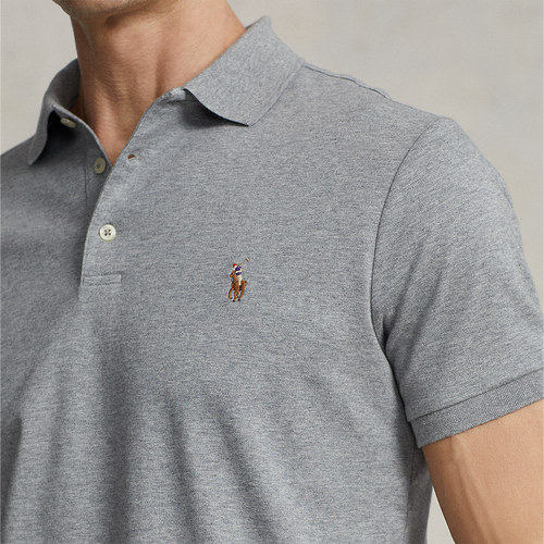 Ralph Lauren - Custom Slim Fit Soft Cotton Polo Shirt in Grey