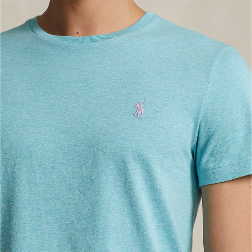 Ralph Lauren - Custom Slim Fit Jersey Crewneck T-Shirt in Aqua - Nigel Clare