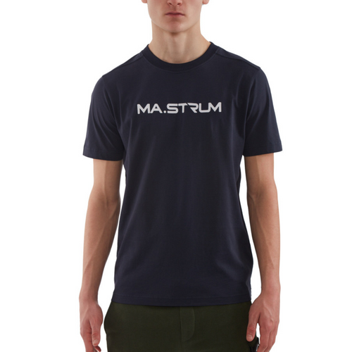 MA.STRUM - Chest Print T-Shirt in Ink Navy - Nigel Clare