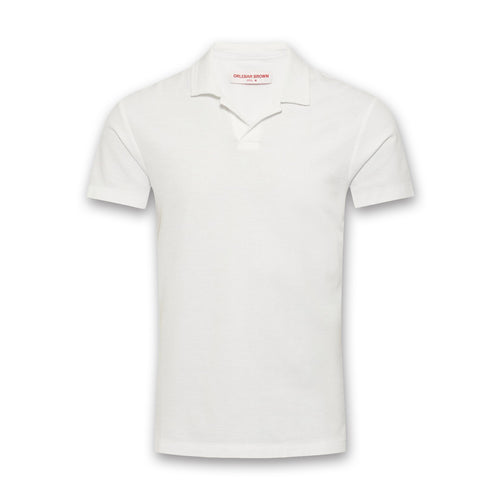 Orlebar Brown - Felix Polo Shirt in White - Nigel Clare