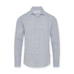 Orlebar Brown - Giles Linen TF Shirt in Navy/White - Nigel Clare