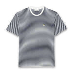 Lacoste - Classic Fit Striped T-Shirt in White/Navy - Nigel Clare