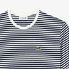 Lacoste - Classic Fit Striped T-Shirt in White/Navy - Nigel Clare