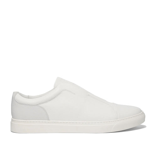 Harrys London - Aaron Suede/Soft Leather Trainers in White/Grey - Nigel Clare