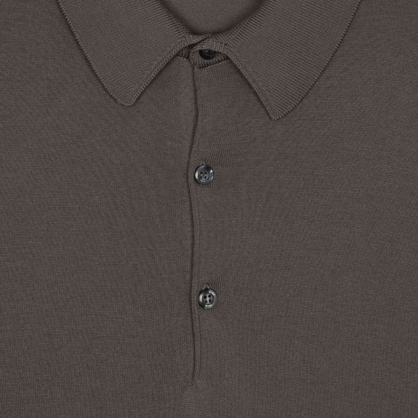 Tシャツ・カットソー JOHN SMEDLEY SS25 Polo shirts (ADRIAN BEIGE) John Smedley - Adrian Sea Island Cotton Polo in Beige Musk