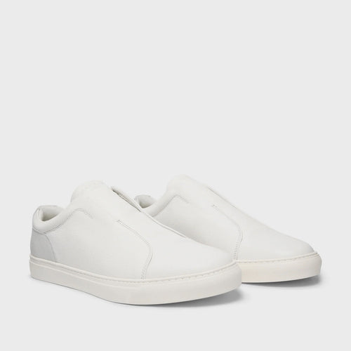 Harrys London - Aaron Suede/Soft Leather Trainers in White/Grey