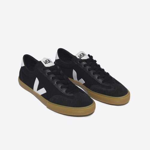 Veja - Volley Canvas Trainers in Black/White/Natural - Nigel Clare