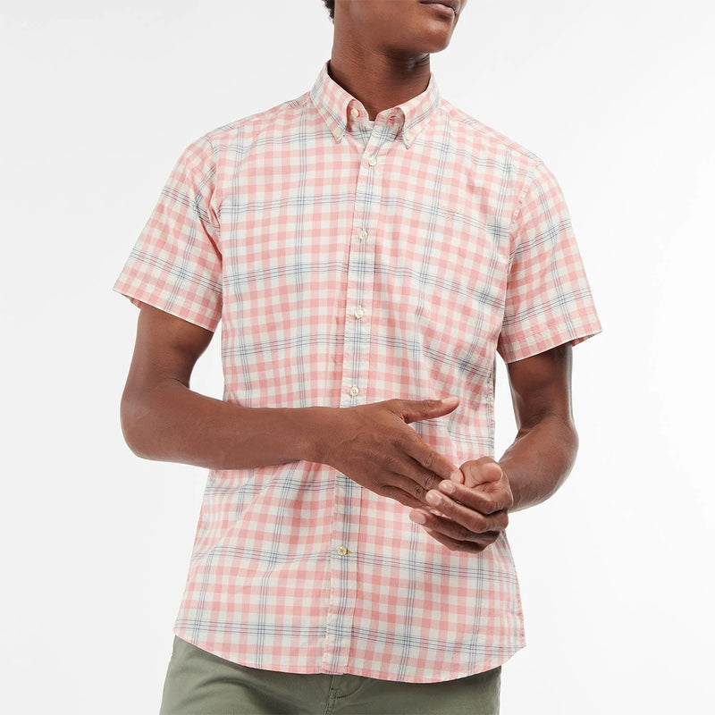 Barbour - Middleton SS Tailored Fit Shirt in Pink - Nigel Clare