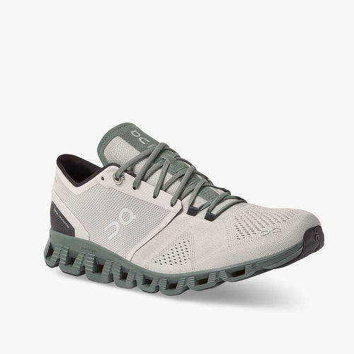 On Running - Cloud X Trainers in Glacier / Olive - Nigel Clare