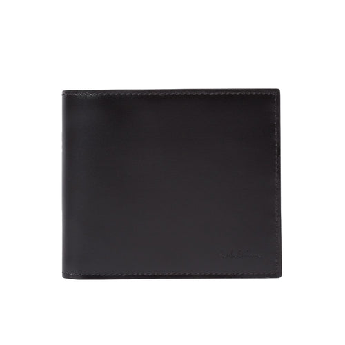Paul Smith - Mini Print Interior Bi-Fold Leather Wallet in Black - Nigel Clare