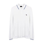 PS Paul Smith - Slim Fit LS Polo Shirt in White - Nigel Clare
