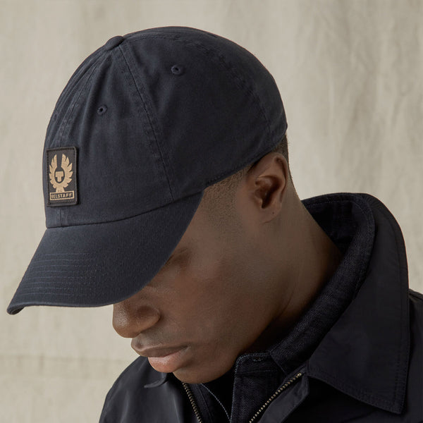 Belstaff Phoenix logo cap ベルスタッフ Unisex Cotton Twill Phoenix Logo Baseball Cap in Black