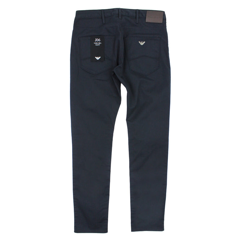 Emporio Armani - J06 Slim Fit Cotton Twill Chino Jeans in Navy - Nigel Clare