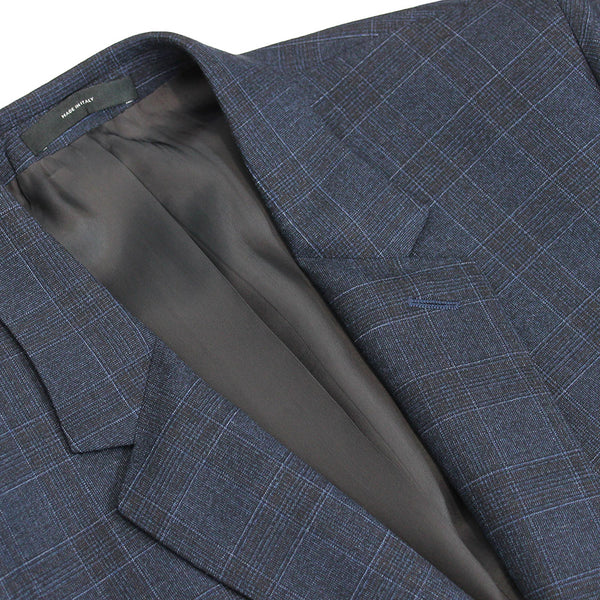 Paul Smith - Soho Tailored Fit Loro Piana Navy/Brown Check Suit