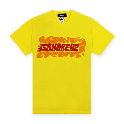 DSQUARED2 - Wave Logo Cigar T-Shirt in Yellow - Nigel Clare