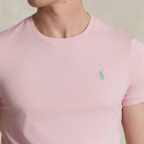 Ralph Lauren - Custom Slim Fit Jersey Crewneck T-Shirt in Pink