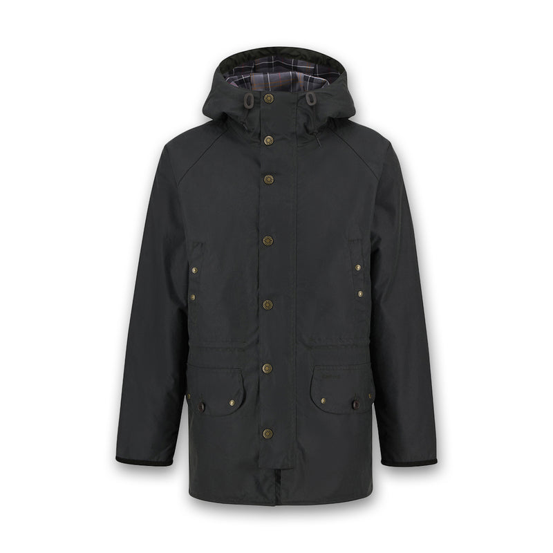 Barbour - Reel Waxed Parka in Sage