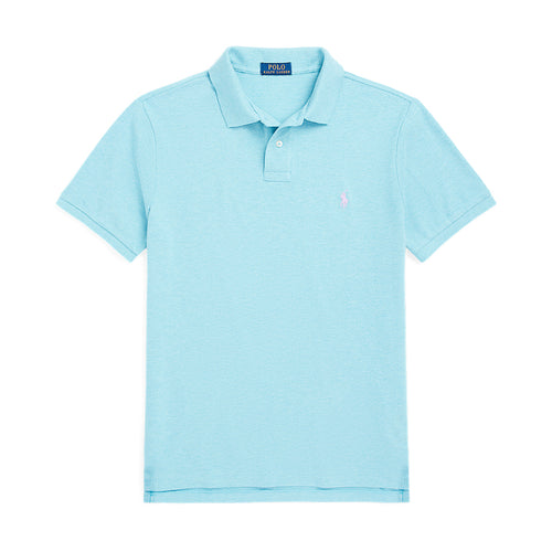 Ralph Lauren - Custom Slim Fit Mesh Polo Shirt in Turquoise - Nigel Clare