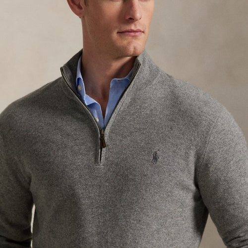 Ralph Lauren - Wool Quarter-Zip Sweater in Grey