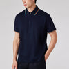 Paul Smith - Cotton 'Signature Stripe' Zip Polo Shirt in Navy