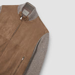 Paul & Shark - Suede Wool Cashmere Jacket in Moonbeam Fungi