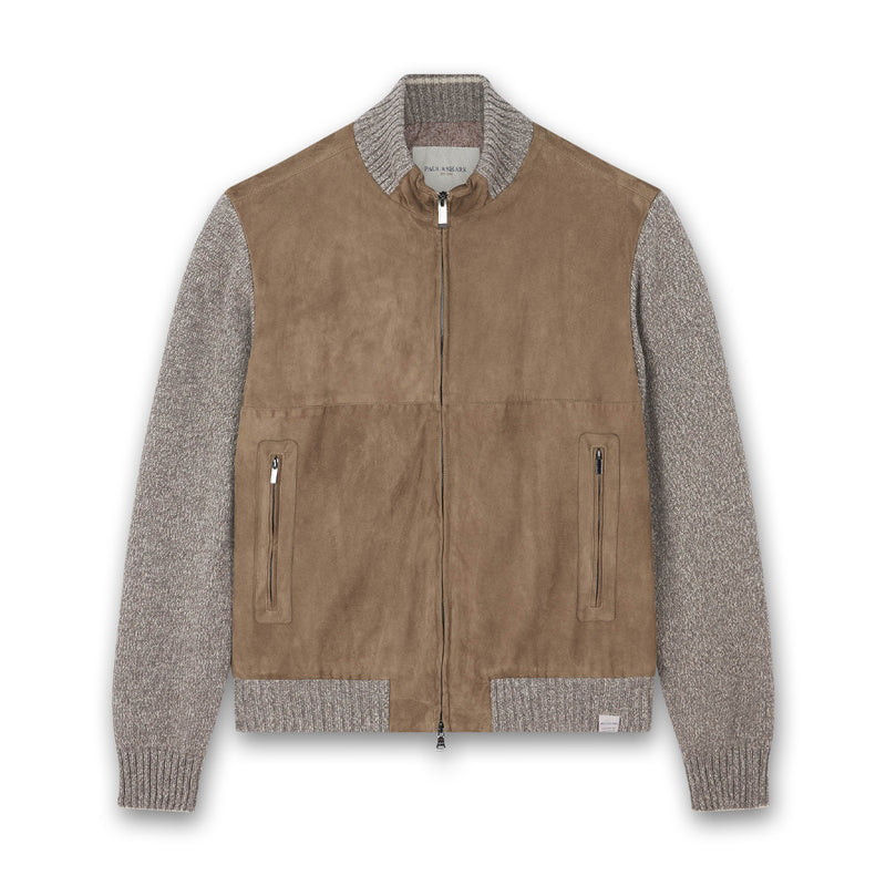 Paul & Shark - Suede Wool Cashmere Jacket in Moonbeam Fungi