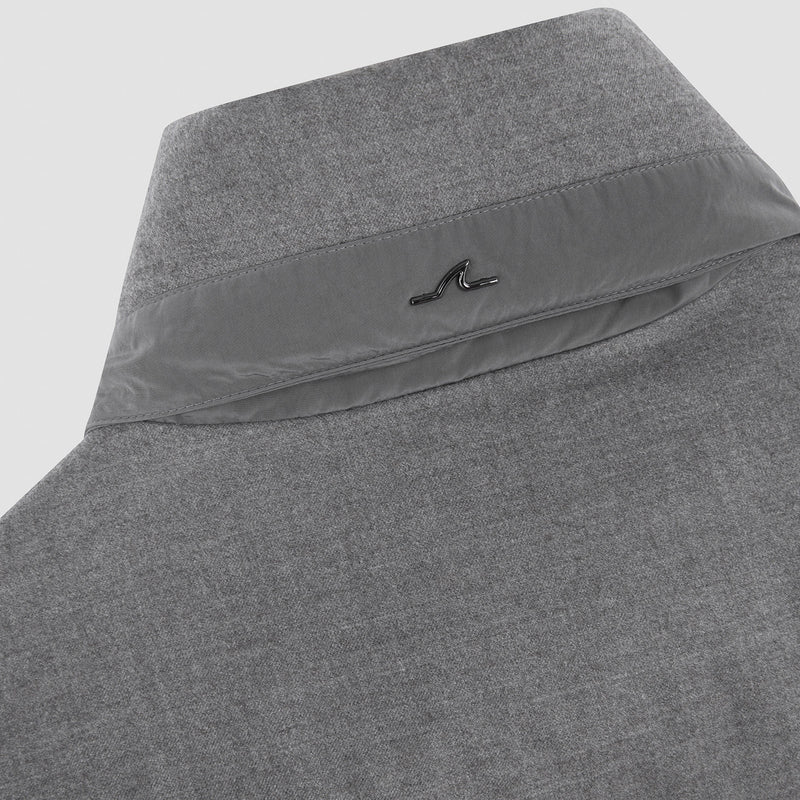Paul & Shark - Wool & Silk Blend Puffer Jacket in Grey
