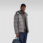 Paul & Shark - Wool & Silk Blend Puffer Jacket in Grey