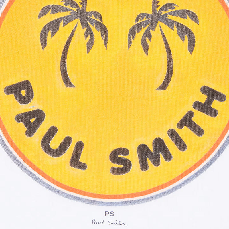 PS Paul Smith - 'Palm Trees' Print T-Shirt in White - Nigel Clare