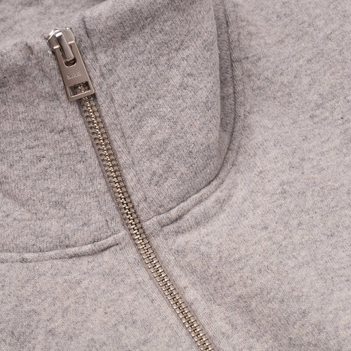 Norse Projects - Relaxed Cotton Wool Half Zip in Grey Melange - Nigel Clare