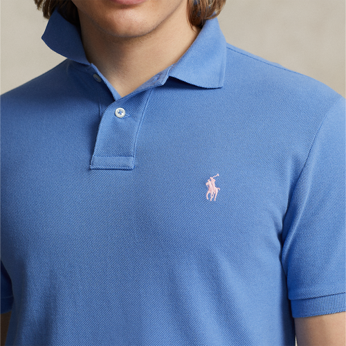 Ralph Lauren - Custom Slim Fit Mesh Polo Shirt in Blue