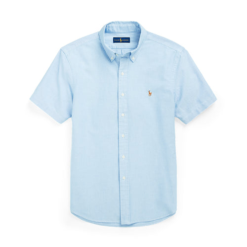 Ralph Lauren - Custom Fit SS Oxford Shirt in Light Blue - Nigel Clare