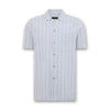 Remus - Parker Tapered SS Print Shirt in Light Blue