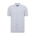 Remus - Parker Tapered SS Print Shirt in Light Blue