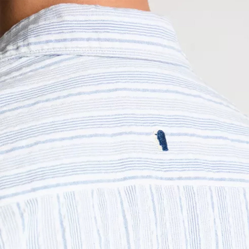 Remus - Parker Tapered SS Print Shirt in Light Blue
