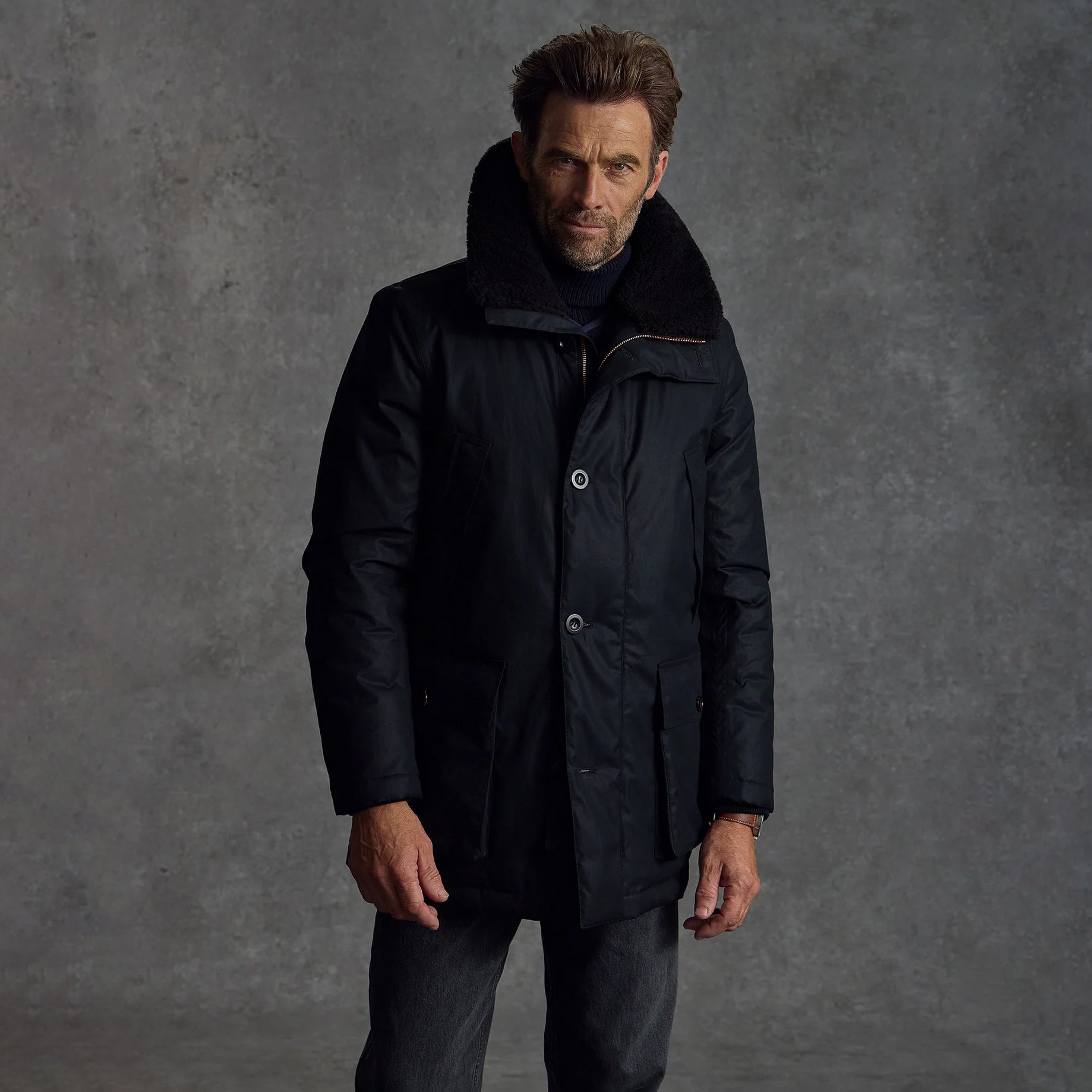 Private White V.C. - The Shadow Parka in Black | Nigel Clare