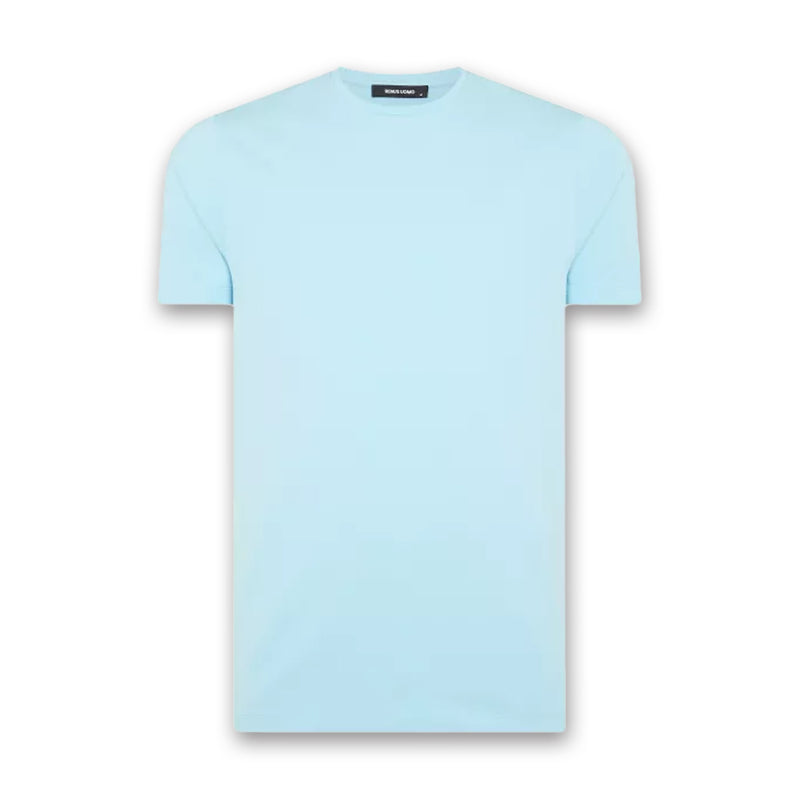Remus - Plain Stretch T-Shirt in Sky Blue