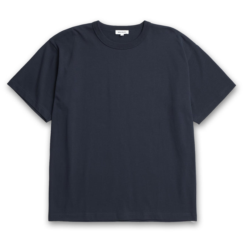 Norse Projects - Organic Arch Print T-Shirt in Dark Navy - Nigel Clare