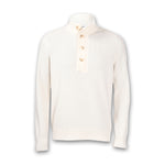 Gran Sasso - Button Mock Neck in Off White
