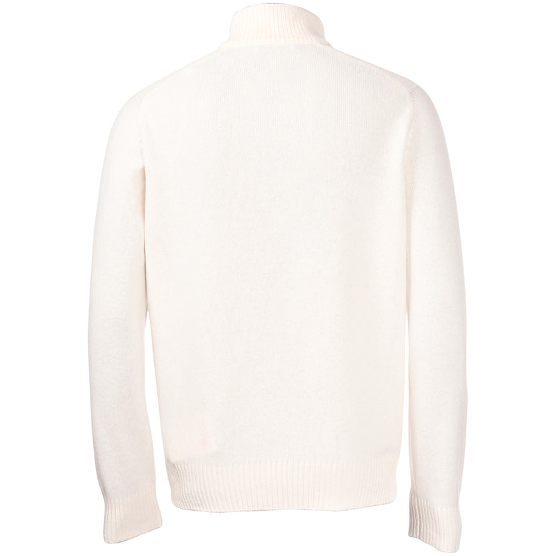 Gran Sasso - Button Mock Neck in Off White