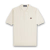 Fred Perry - Textured Cable Knit Polo in Ecru