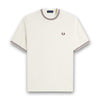 Fred Perry - Ribbed Jersey T-Shirt in Ecru