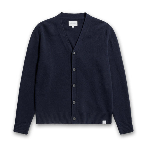 Norse Projects - Merino Lambswool Cardigan in Dark Navy - Nigel Clare