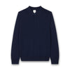 Paul Smith - Merino Wool Knitted Long-Sleeve Polo Shirt in Navy